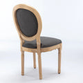 Set of 2 French Oval Back Dining Chairs - Elegant Retro Design with Solid Wood Frame