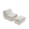 34-Inch Modern Upholstered Sofa with Ottoman - Perfect for Small Spaces