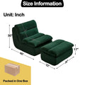 34-Inch Modern Upholstered Sofa with Ottoman - Perfect for Small Spaces
