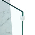 Rectangular Coffee Table with Tempered Glass Legs - Wooden Side and Center Tables for Living Room and Reception Area