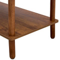 39-Inch Coffee Table with Two-Tier Design and Rubberwood Legs