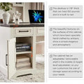 58-Inch Large Office Desk with Drawers and Embossed Texture