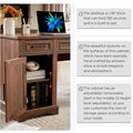 58-Inch Large Office Desk with Drawers and Embossed Texture