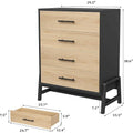 Freestanding 4-Drawer Dresser with Storage - 38.6" Tall