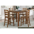 5-Piece Wooden Counter Height Dining Set: Square Table and 4 Chairs for Your Kitchen