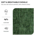 Chenille Oversized Chair Set with Ottoman and USB Charging Port