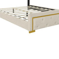Queen Size Upholstered Platform Bed with Padded Headboard
