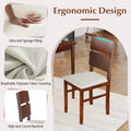 Costway 5-Piece Farmhouse Dining Table Set for 4 - Wooden Table with 4 Chairs