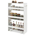 Costway 4-Tier Slim Rolling Kitchen Cart with Wheels - 8 Storage Compartments
