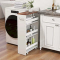 Costway 4-Tier Slim Rolling Kitchen Cart with Wheels - 8 Storage Compartments