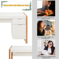 Computer Desk with Storage Cabinet and Pull-Out Drawer - Sturdy Design