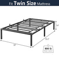 Sturdy Metal Platform Bed Frame - No Box Spring Required