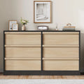 Modern 6-Drawer Bedroom Dresser - Stylish Storage Organizer Chest