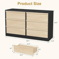 Modern 6-Drawer Bedroom Dresser - Stylish Storage Organizer Chest