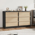 Modern 6-Drawer Bedroom Dresser - Stylish Storage Organizer Chest