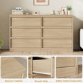 Modern 6-Drawer Bedroom Dresser - Stylish Storage Organizer Chest