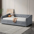 Christopher Knight Home Bennett Tufted Daybed Sofa with Storage Drawers and Stylish Curved Arms