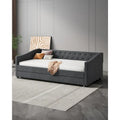 Christopher Knight Home Bennett Tufted Daybed Sofa with Storage Drawers and Stylish Curved Arms
