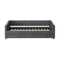 Christopher Knight Home Bennett Tufted Daybed Sofa with Storage Drawers and Stylish Curved Arms