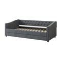 Christopher Knight Home Bennett Tufted Daybed Sofa with Storage Drawers and Stylish Curved Arms