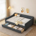 Christopher Knight Home Bennett Tufted Daybed Sofa with Storage Drawers and Stylish Curved Arms