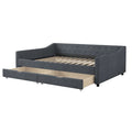 Christopher Knight Home Bennett Tufted Daybed Sofa with Storage Drawers and Stylish Curved Arms