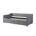 Christopher Knight Home Bennett Tufted Daybed Sofa with Storage Drawers and Stylish Curved Arms