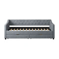Christopher Knight Home Bennett Tufted Daybed Sofa with Storage Drawers and Stylish Curved Arms