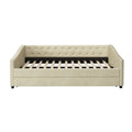 Christopher Knight Home Bennett Tufted Daybed Sofa with Storage Drawers and Stylish Curved Arms