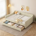 Christopher Knight Home Bennett Tufted Daybed Sofa with Storage Drawers and Stylish Curved Arms