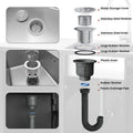 AECOJOY Stainless Steel Outdoor Kitchen Sink with Hose Hookup and Grill Prep Table Island Cabinets