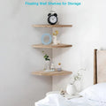 Corner Wall Shelves - Dimensions: 10D x 10W x 0.7H