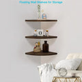 Corner Wall Shelves - Dimensions: 10D x 10W x 0.7H