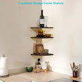 Corner Wall Shelves - Dimensions: 10D x 10W x 0.7H