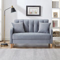 Contemporary Velvet Tufted Loveseat for Small Living Spaces - Beige Upholstered Sofa