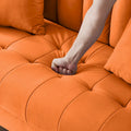 Contemporary Velvet Tufted Loveseat for Small Living Spaces - Beige Upholstered Sofa
