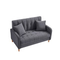 Contemporary Velvet Tufted Loveseat for Small Living Spaces - Beige Upholstered Sofa