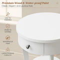 Costway Round 2-Tier Side Table - Versatile Nightstand for Bedroom and Living Room