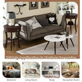 Costway Round 2-Tier Side Table - Versatile Nightstand for Bedroom and Living Room