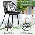 Set of 4 Modern Plastic Shell Dining Chairs with Metal Legs by Costway