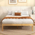 Costway 14-Inch Wooden Platform Bed Frame for Twin, Full, and Queen Sizes with Rubber Support