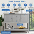 Costway Wooden Sideboard Buffet Console Table with Drawers
