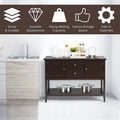 Costway Wooden Sideboard Buffet Console Table with Drawers