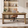 63-Inch Farmhouse Executive Desk with Unique Legs - Industrial Style Office Furniture for Home