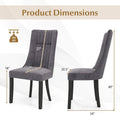 Costway Set of 2/4 Channel Tufted Dining Chairs with High Backrest