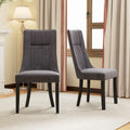 Costway Set of 2/4 Channel Tufted Dining Chairs with High Backrest