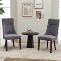 Costway Set of 2/4 Channel Tufted Dining Chairs with High Backrest