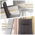 Costway Set of 2/4 Channel Tufted Dining Chairs with High Backrest