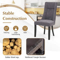 Costway Set of 2/4 Channel Tufted Dining Chairs with High Backrest