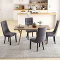 Costway Set of 2/4 Channel Tufted Dining Chairs with High Backrest